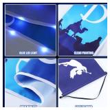 2 Pcs 12x71 In Nativity Porch Sign w/ LED Lights - Blue Jesus