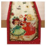 Racenaf Vintage Christmas Table Runner 13 x 72 Inch Decor