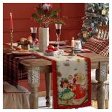 Racenaf Vintage Christmas Table Runner 13 x 72 Inch Decor