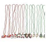 16 Pcs Christmas Tree Pendant Beads Party Holiday Necklaces