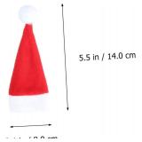 6pcs Christmas Tableware Storage Bags Xmas Hat Cutlery Holders
