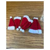 6pcs Christmas Tableware Storage Bags Xmas Hat Cutlery Holders