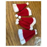 6pcs Christmas Tableware Storage Bags Xmas Hat Cutlery Holders