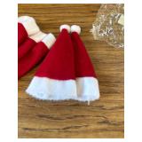 6pcs Christmas Tableware Storage Bags Xmas Hat Cutlery Holders