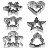 Christmas Cookie Cutter Set - 18 pcs Gingerbread & More Shapes