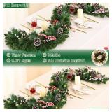 Yastouay 6 FT Christmas Garland with Lights for Decor