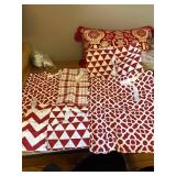 JOYIN 6 PCs Fabric Gift Bags Red Elegant Color, 3 Sizes