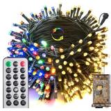 Joomer 100FT 300 LED Color Changing Christmas Lights & Timer