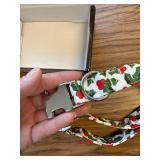 Christmas Dog Collar with Flower, for Girl Dog (M)