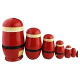 8pcs Red Santa Claus Nesting Dolls Russian Handmade Toy