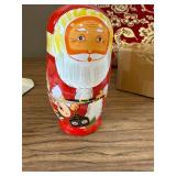8pcs Red Santa Claus Nesting Dolls Russian Handmade Toy