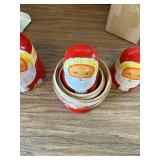 8pcs Red Santa Claus Nesting Dolls Russian Handmade Toy
