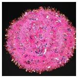 JXITON 20ft Pink Christmas Tinsel Garland Metallic Star Decor