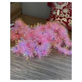 JXITON 20ft Pink Christmas Tinsel Garland Metallic Star Decor