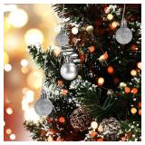 24 Mini Shatterproof Xmas Balls, 3cm/1.1