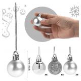 24 Mini Shatterproof Xmas Balls, 3cm/1.1