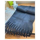 Luxury Winter Scarf: White Acrylic Extra-Long Fringed Shawl