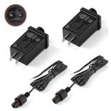 2Pack 12V 12W 1A Class 2 Power Supply with Extension Cord