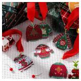 12 Pcs Ugly Christmas Sweater Medals with Neck Ribbons