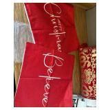 RABUSOFA Red Merry Christmas Pillow Covers 20x20 Inch