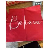 RABUSOFA Red Merry Christmas Pillow Covers 20x20 Inch