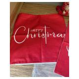 RABUSOFA Red Merry Christmas Pillow Covers 20x20 Inch