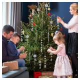 18pcs Crystal Christmas Ornaments - Snowflake & Icicle Decor