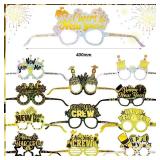 HOWAF New Year Party Supplies 2025, 36pcs Headband Cone Hats