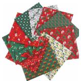 10PCS Christmas Cotton Fabric - 10