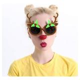 Christmas Sunglasses Props: Reindeer & Xmas Tree Eyeglasses
