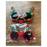 Christmas Sunglasses Props: Reindeer & Xmas Tree Eyeglasses
