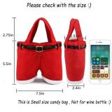 MSQ 6PCS Christmas Gift Bags Santa Pants Style Treat Bags