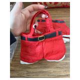MSQ 6PCS Christmas Gift Bags Santa Pants Style Treat Bags