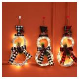 Christmas Wreath Decoration Handmade Rattan Snowman