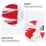 10Pcs Mini Xmas Hat Fork Knife Covers Bottle Decor Festive Table