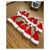 10Pcs Mini Xmas Hat Fork Knife Covers Bottle Decor Festive Table