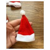 10Pcs Mini Xmas Hat Fork Knife Covers Bottle Decor Festive Table