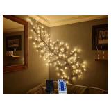 Vines with Remote, 7.5FT Tree Willow Lights, 144 LEDs, Brown