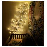 Vines with Remote, 7.5FT Tree Willow Lights, 144 LEDs, Brown