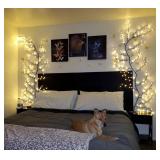 Vines with Remote, 7.5FT Tree Willow Lights, 144 LEDs, Brown