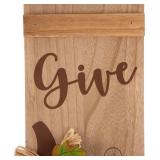 Glitzhome 42 in. Give Thanks Sign Pathway Decor