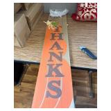 Glitzhome 42 in. Give Thanks Sign Pathway Decor