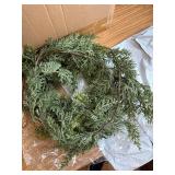 2 Pcs Christmas Norfolk Pine Garland, 6 Ft Realistic Touch