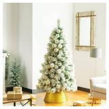 $52 Glitzhome 22" BLACK Hammered Metal Tree Collar for Christmas