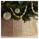 Hommtina 26" Christmas Tree Collar, Burlywood for Tree Base