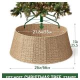 Hommtina 26" Christmas Tree Collar, Burlywood for Tree Base