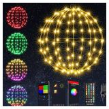 Joomer 12In 108 LED RGB Hanging Ball Lights, App & Remote Control