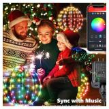 Joomer 12In 108 LED RGB Hanging Ball Lights, App & Remote Control