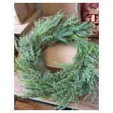 20" Cedar Pine Wreath Christmas Door Wall Decor Indoor Outdoor
