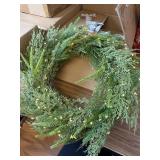 20" Cedar Pine Wreath Christmas Door Wall Decor Indoor Outdoor